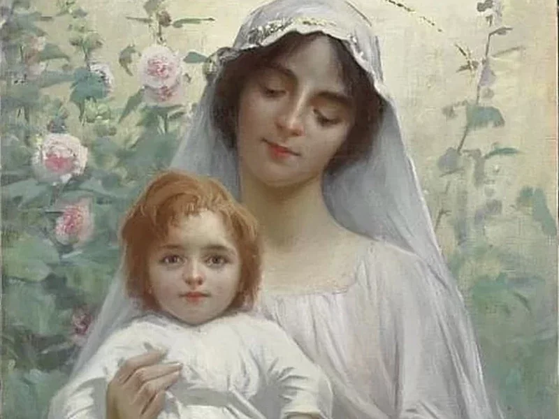 1854-Fausto Zonaro - Madonna col Bambino